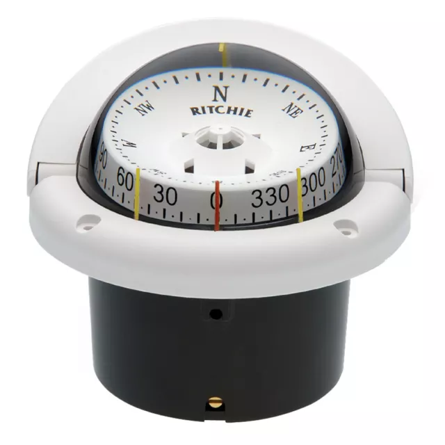 Ritchie HF-743W Helmsman Compass - Flush Mount - White