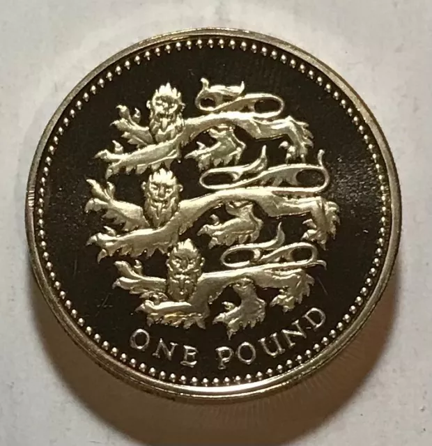 Great Britain 1 Pound 1997 - England Crest - Three Lions Passant - Proof