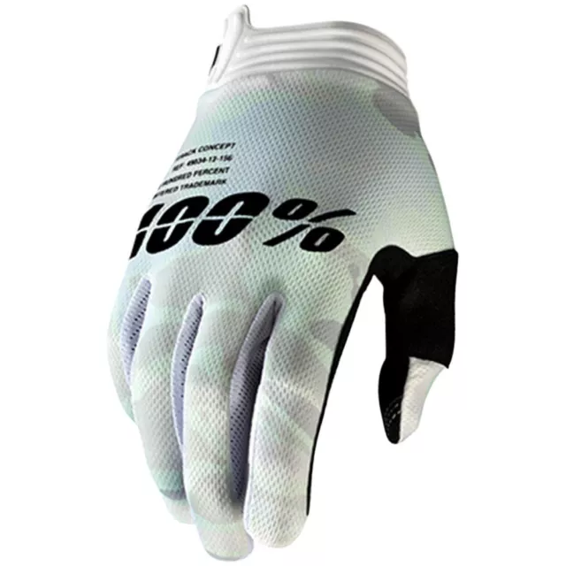 100% Percent MX I-Track White Camo Motocross Dirt Bike Gloves