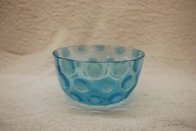 Great Victorian Northwood Blue Opalescent Coinspot Finger Bowl 1890'S