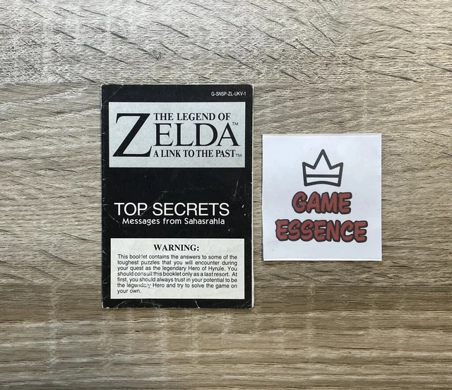 Book Of Secrets Legend Of Zelda A Link To The Past SNES UKV Super Nintendo Top