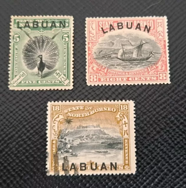 North Borneo LABUAN Overprinted Stamps