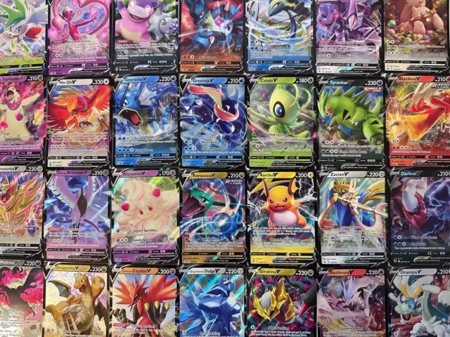 Pokemon Card Lot 100 Official TCG Cards 1 Ultra Rare Included - V GX EX + HOLOS