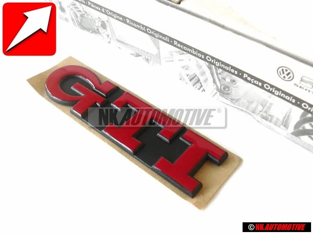 Genuine VW GTI Rear Trunk Boot Badge Emblem Red - 1H6853687AJQN5