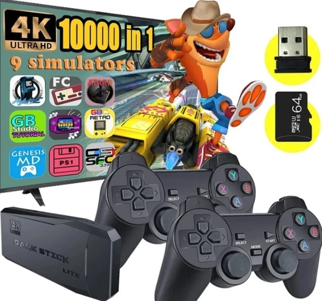 Built in 64GB 20000 Video Games HDMI 4K TV Game Stick Console Wireless