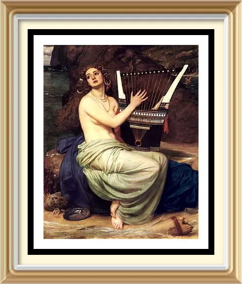 Pre-Raffaelite Kunst Edward Poynter Druck - Mythologie DIE SIRENE 7x5 Wandkunst Druck