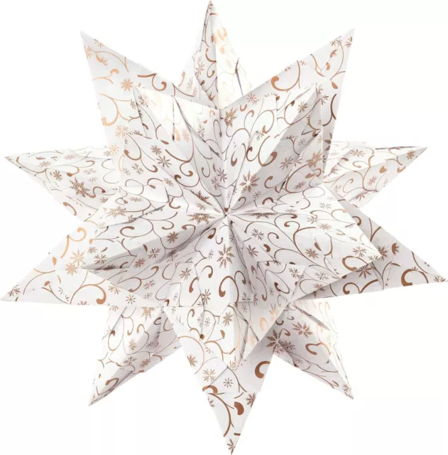 folia 410/2020 Bascetta Star Christmas Ornament Craft Set, White/Copper, 32 Shee 2