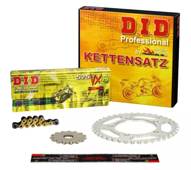 Kettenkit DID VX G&B X-Ring Suzuki GSX-R 750 Y K1 K2 K3 BD WVBD 00-03 NIET GSXR