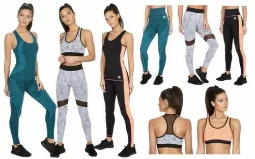 Donna Redtag Fitness Ginnastica Vita Alta Palestra SPORTS Leggings, Gilet E Top