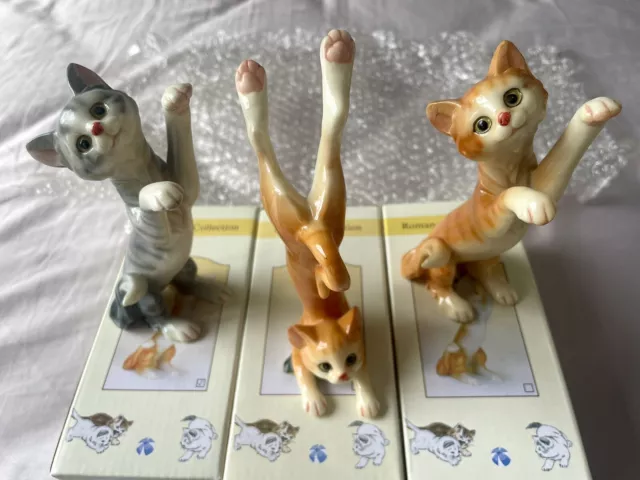 NEW Cat Figurines BUNDLE JobLot Romano Collectibles Porcelain Ornaments FREE P&P