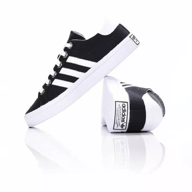 Adidas court online vantage black suede