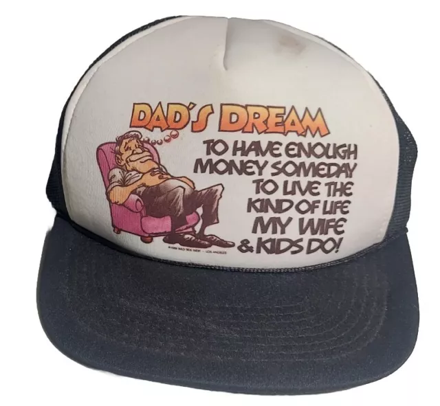 Snapback Vintage Trucker Hat Dad's Dream Hat Live Like My Kids Snapback Mesh