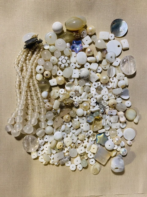 BEAD SOUP Vintage - Modern Mixed Lot - Glass, Stone, Pearl, Shell