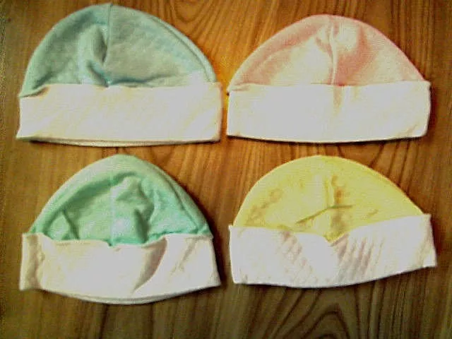 Chapeau/casquette bébé garçon/fille coton nouveau-né enfant, 0-6 mois, bleu, jaune, rose, vert