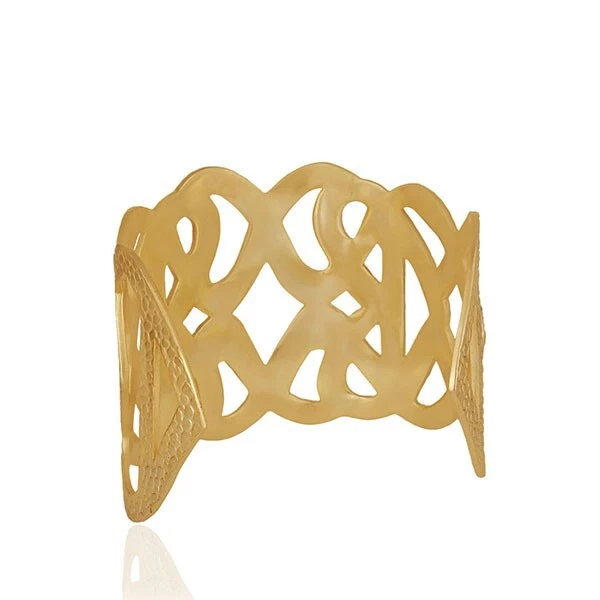 Gold Dotted Band Spiral Infinity Open Style Bangle Bracelet For Special Wedding 4