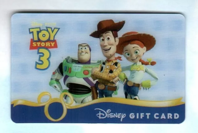 DISNEY Toy Story 3, Buzz Woody Jessie ( 2010 ) Lenticular Gift Card ( $0 )