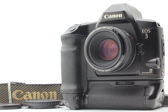 [MINT w/ Strap] Canon EOS 3 Film Camera + EF 50mm f/1.8 Standard Lens From JAPAN