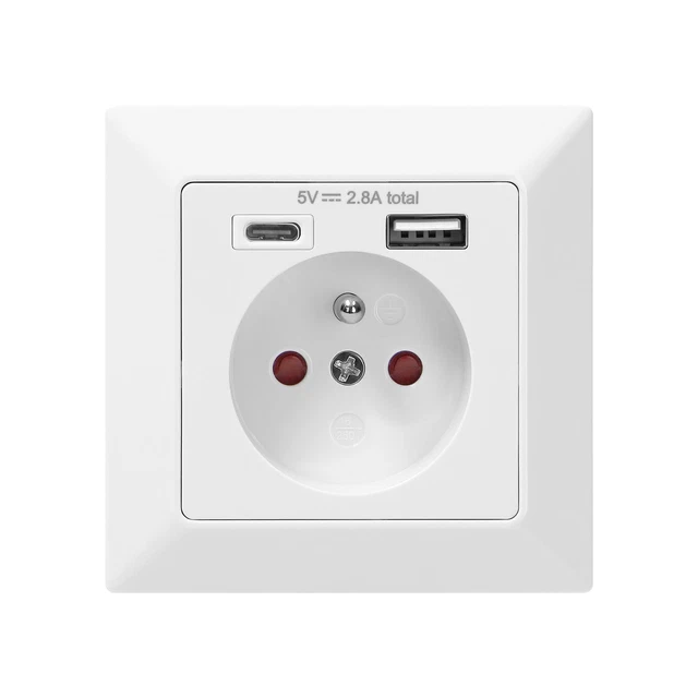 1 confezione di presa a muro coassiale Ethernet con porta Cat6 e