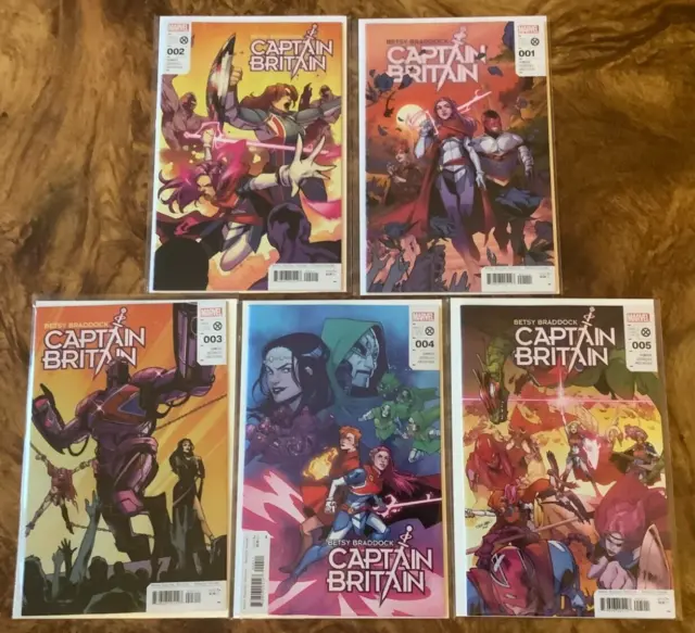 Betsy Braddock Captain Britain 1-5 Full Series VF/NM Psylocke X-Men Marvel Comic