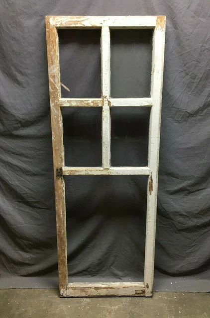 Antique 5 Lite Casement Window Sash VTG Cottage 23x63 Shabby Old Chic 1410-20B