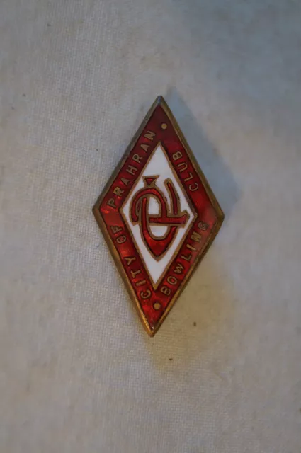 Collectable - Vintage - City of Prahran Bowling Club - Members Badge.