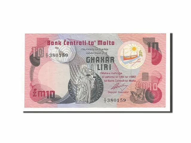 [#160953] Banknote, Malta, 10 Liri, 1979, Undated, KM:36a, AU(55-58)