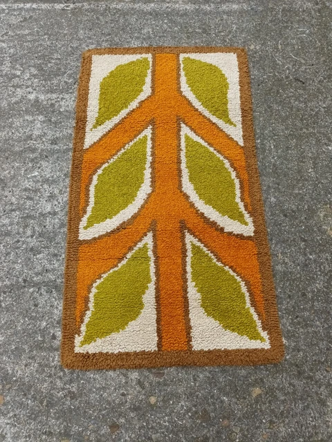 60er Tappeto Di Rug Marangone Dal Ciuffo 108x60 70er Mid Century Space Age Op