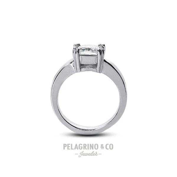 1/2ct F VS1 Princess Natural Diamond 14kw Gold Solitaire Engagement Ring