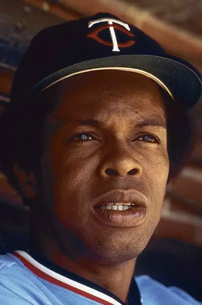 Closeup of Minnesota Twins Rod Carew during game vs Chicago White - Old Photo