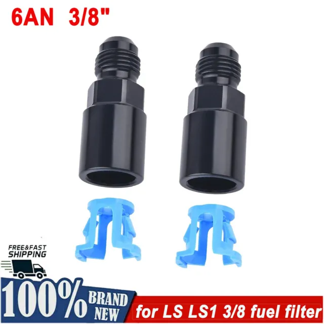 2×3/8" To Fuel Rail EFI Fitting 6AN Male Flare Quick-Disconnect Push-On Adapter
