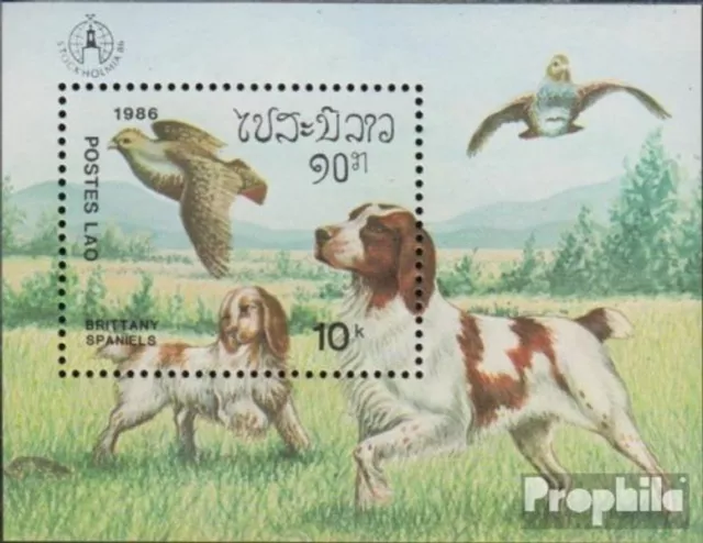 Laos Block113 (kompl.Ausg.) postfrisch 1986 Hunde