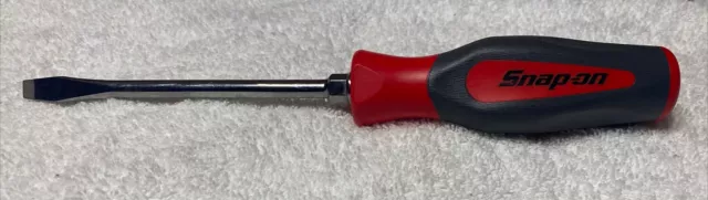 New Snap On SHD6 Flat Tip OSO Instinct Hard Grip Screwdriver Red And Gray