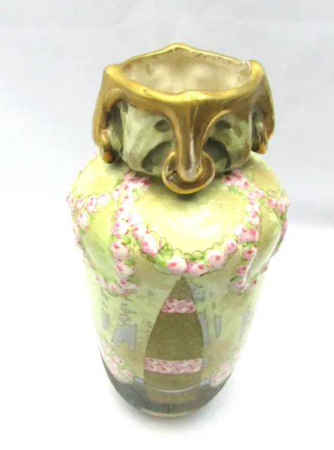 Unusual Antique Austrian TURN TEPLITZ Secessionist Art Nouveau Vase 2