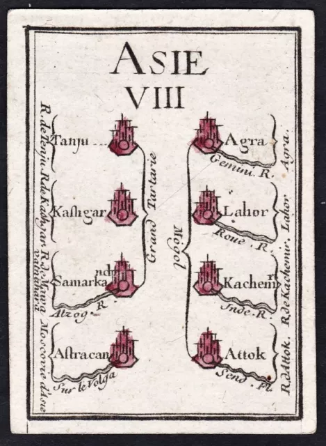 Astrakhan Russia Pakistan Asian Playing Card Game Map Card Poilly