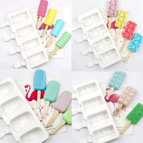 Silicone Ice Lolly Mould Cake Pop Mold Popsicle Ice Cream Frozen Dessert Maker 4