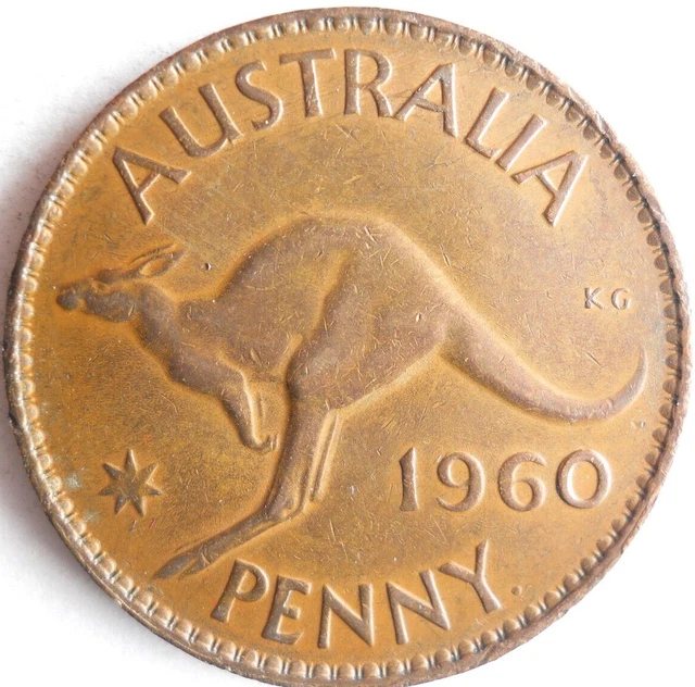 1960 AUSTRALIA PENNY - EXCELLENT Coin - Lot #D9