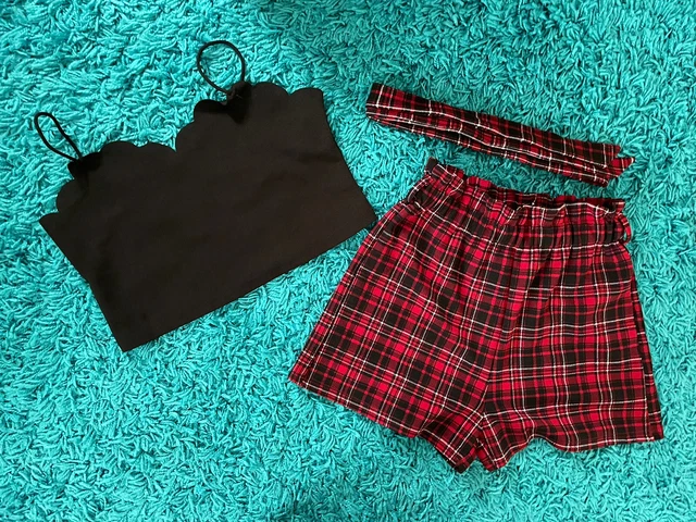 Girls Outfit Set Crop Top Short size age 11-12years
