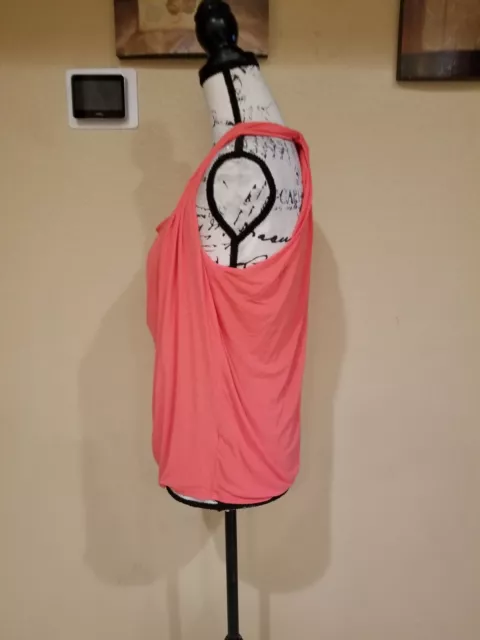 Michael Stars Draped Halter Tank in Coral  One Size 2