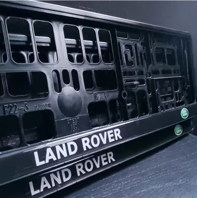 New x2 LAND ROVER  Number Plate Surrounds Holders Frames For Any LAND ROVER . .