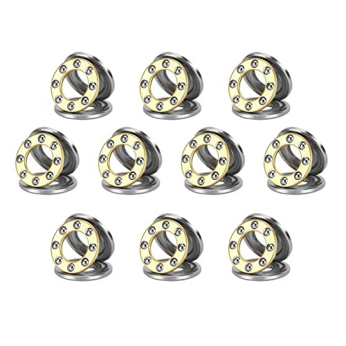 HiPicco Thrust Ball Bearings 10pcs F6-14M Miniature Plane Axial Ball Bearing ...