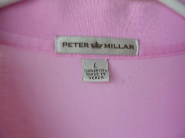 PETER MILLAR MENS Activeware/GOLF Shirt LARGE Bright PINK Great ...