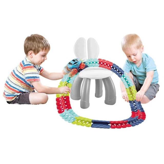 Building Blocks Multi-track Rail Car Kids Toys Racing Vehicle Roller Coaster
