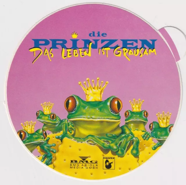 ALTER AUFKLEBER/STICKER DIE PRINZEN - DAS LEBEN IST GRAUSAM / &amp;#39;80er ...