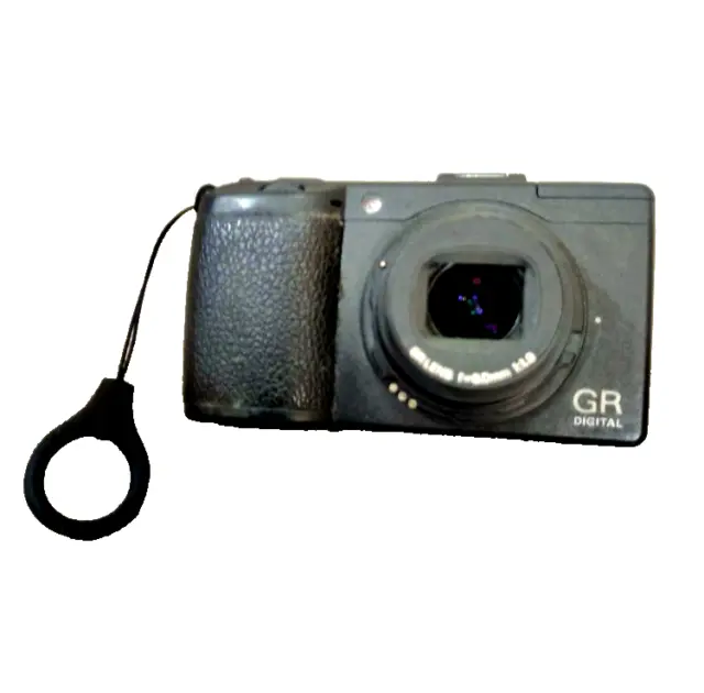 Ricoh GR DIGITAL III 10.0MP Digital Camera - Black (2009)a case, book, and charg