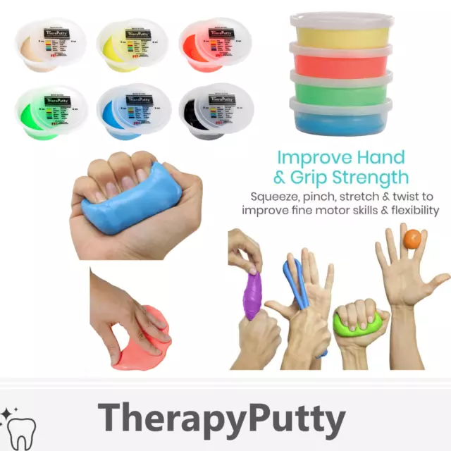 Therapy Putty - Resistive Hand Exercise Theraputty CHOOSE: Size Resistance Color