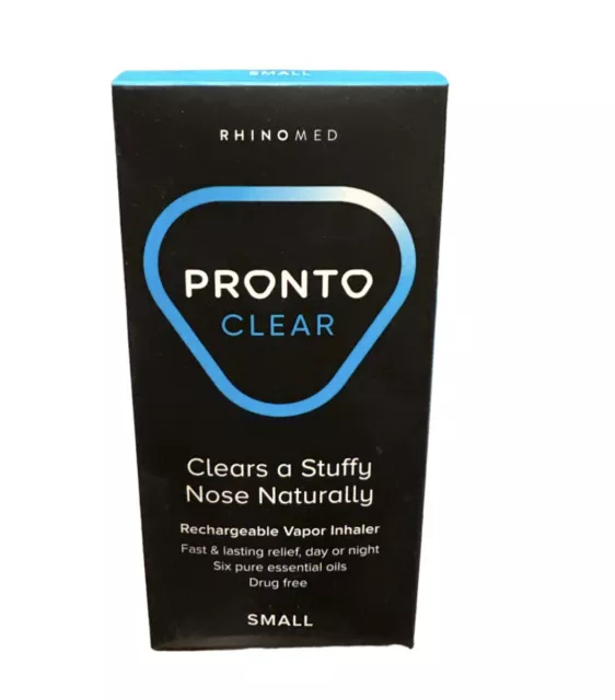 RhinoMed PRONTO CLEAR Rechargeble Vapor Inhaler essential oils NEW