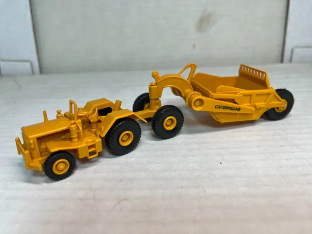 Ho 1/87 Roco Caterpillar Bulldozer Tractor & Towed Scraper Pan Original Box
