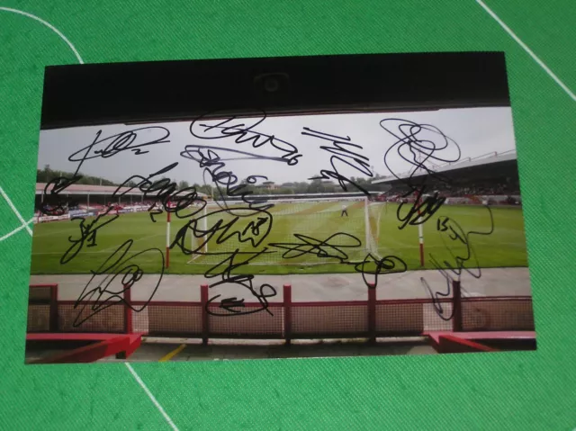 Crawley Town FC Stadium Photograph Signed x 14 2014/15 1st Team Squad