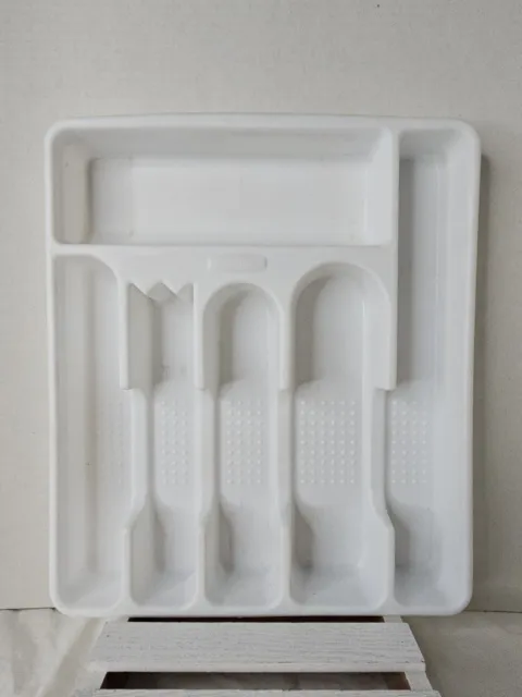 Rubbermaid 2918-rd-wht 15 x 6 x 2 White Plastic Drawer Storage Organizers - Quantity of 6
