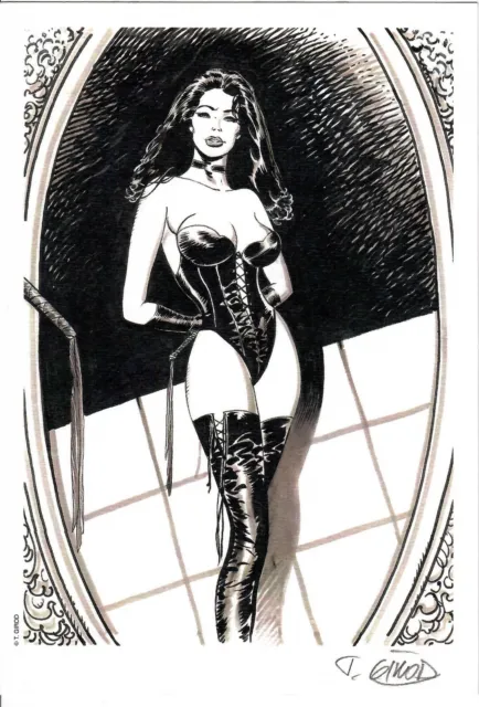 Ex-Libris Pin Up Sexy Numerote Et Signe Par Thierry Girod Neuf